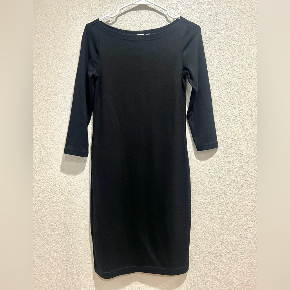 NWT Gap Black 3/4 Sleeve Dress, XS
